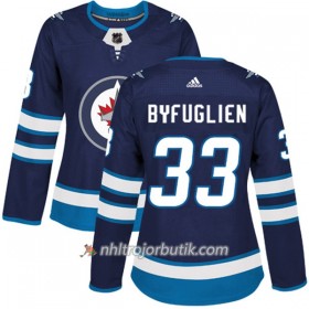 Dame Ishockey Winnipeg Jets Tröja Dustin Byfuglien 33 Adidas 2017-2018 Marinblå Authentic